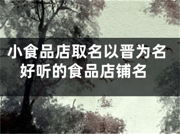 小食品店取名以晋为名 好听的食品店铺名