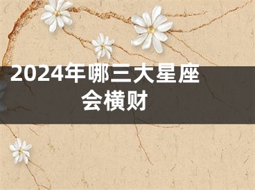 2024年哪三大星座会横财 