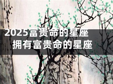 2025富贵命的星座 拥有富贵命的星座