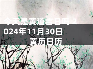 今天是黄道吉日吗 2024年11月30日黄历日历