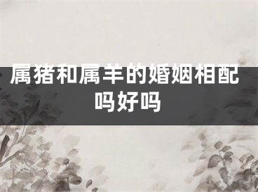 属猪和属羊的婚姻相配吗好吗