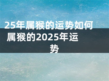 25年属猴的运势如何 属猴的2025年运势