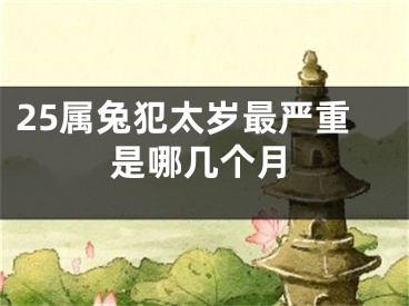 25属兔犯太岁最严重是哪几个月