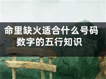 命里缺火适合什么号码 数字的五行知识