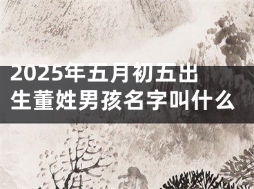 2025年五月初五出生董姓男孩名字叫什么