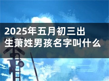 2025年五月初三出生萧姓男孩名字叫什么
