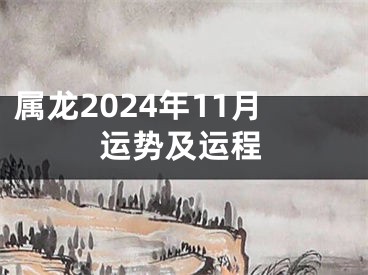 属龙2024年11月运势及运程