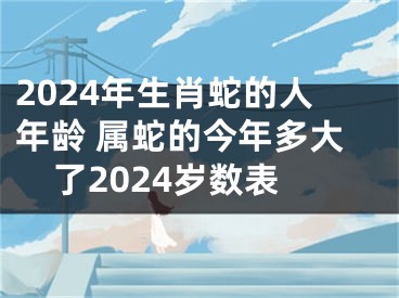 2024年生肖蛇的人年龄 属蛇的今年多大了2024岁数表