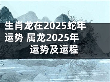 生肖龙在2025蛇年运势 属龙2025年运势及运程