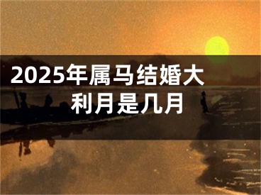 2025年属马结婚大利月是几月
