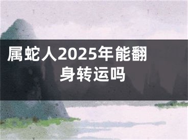 属蛇人2025年能翻身转运吗