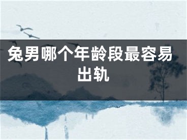 兔男哪个年龄段最容易出轨