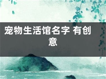 宠物生活馆名字 有创意