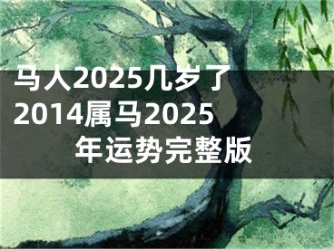 马人2025几岁了 2014属马2025年运势完整版