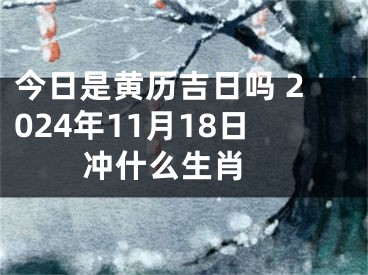 今日是黄历吉日吗 2024年11月18日冲什么生肖 