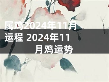 属鸡2024年11月运程 2024年11月鸡运势