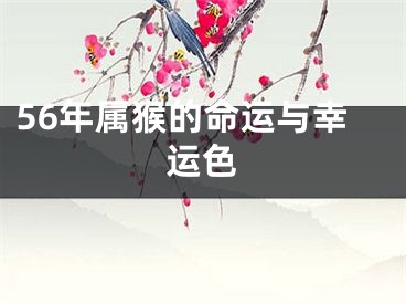 56年属猴的命运与幸运色