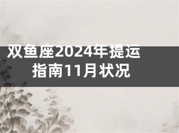 双鱼座2024年提运指南11月状况
