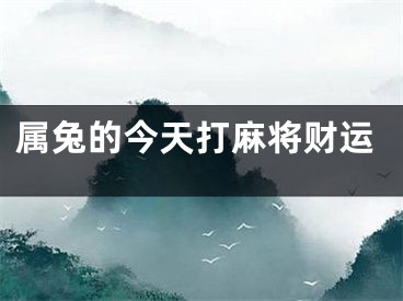属兔的今天打麻将财运