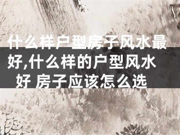 什么样户型房子风水最好,什么样的户型风水好 房子应该怎么选