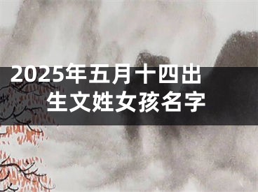 2025年五月十四出生文姓女孩名字