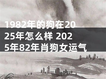 1982年的狗在2025年怎么样 2025年82年肖狗女运气