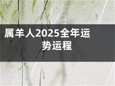 属羊人2025全年运势运程