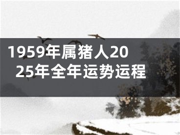 1959年属猪人2025年全年运势运程