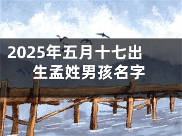 2025年五月十七出生孟姓男孩名字