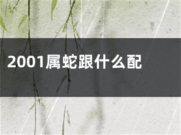 2001属蛇跟什么配