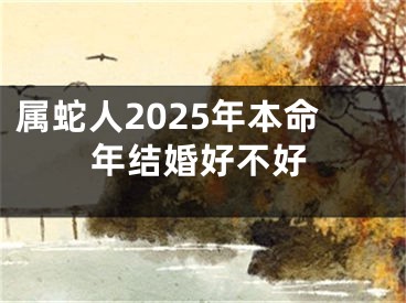 属蛇人2025年本命年结婚好不好