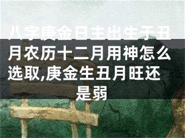 八字庚金日主出生于丑月农历十二月用神怎么选取,庚金生丑月旺还是弱