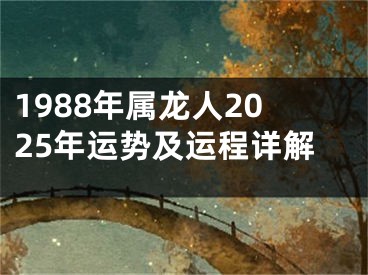 1988年属龙人2025年运势及运程详解