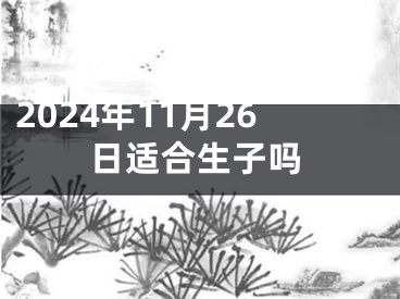 2024年11月26日适合生子吗