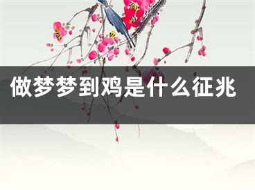 做梦梦到鸡是什么征兆