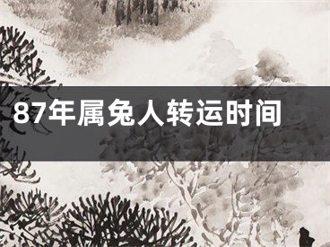 87年属兔人转运时间