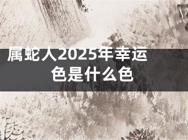属蛇人2025年幸运色是什么色