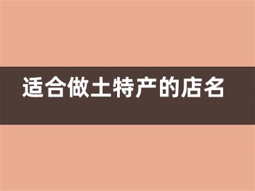 适合做土特产的店名