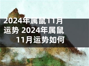 2024年属鼠11月运势 2024年属鼠11月运势如何