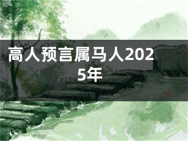 高人预言属马人2025年