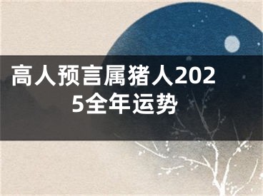 高人预言属猪人2025全年运势