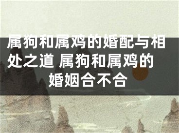 属狗和属鸡的婚配与相处之道 属狗和属鸡的婚姻合不合