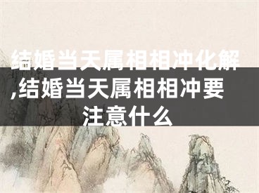 结婚当天属相相冲化解,结婚当天属相相冲要注意什么