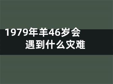 1979年羊46岁会遇到什么灾难