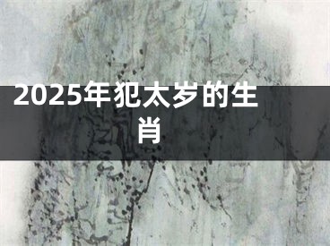 2025年犯太岁的生肖 