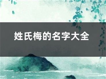 姓氏梅的名字大全