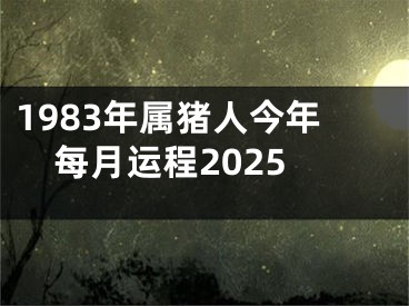 1983年属猪人今年每月运程2025