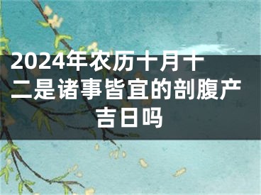2024年农历十月十二是诸事皆宜的剖腹产吉日吗