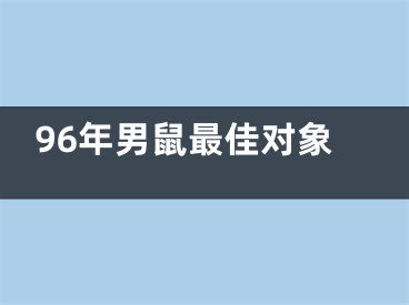 96年男鼠最佳对象