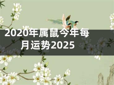 2020年属鼠今年每月运势2025
